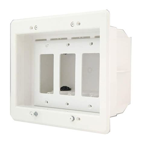 duplex electrical outlet box|deep recessed outlet box.